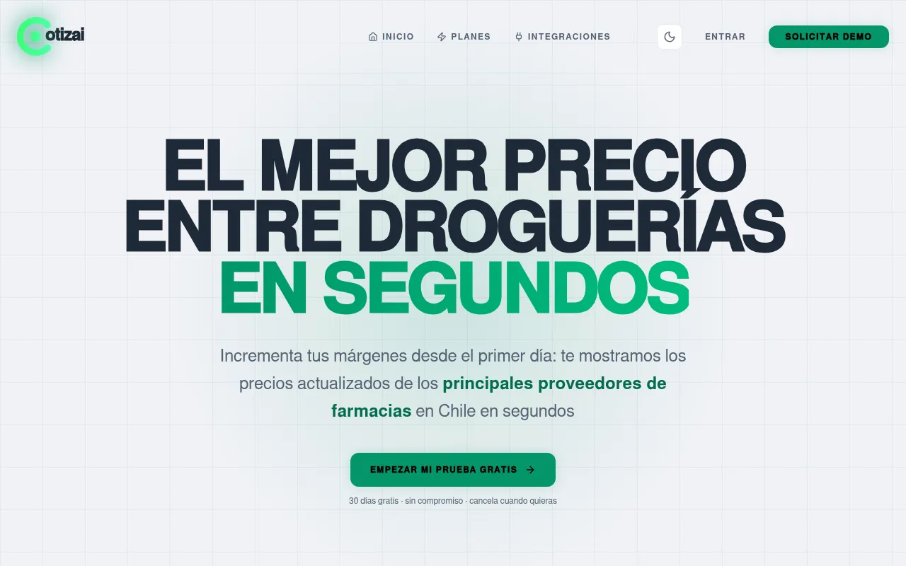 Screenshot of cotizai.cl