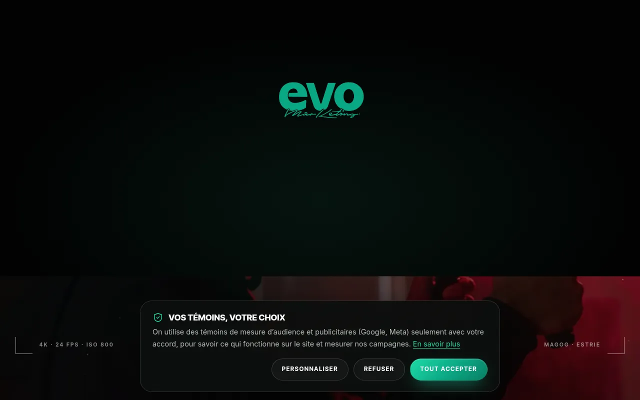 Screenshot of evo-marketing.ca