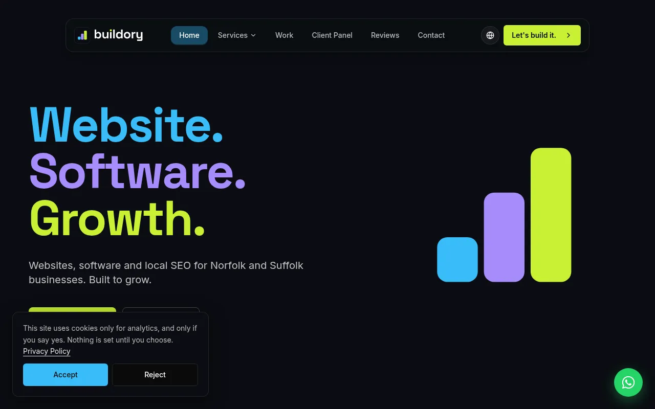 Screenshot of buildory.co.uk