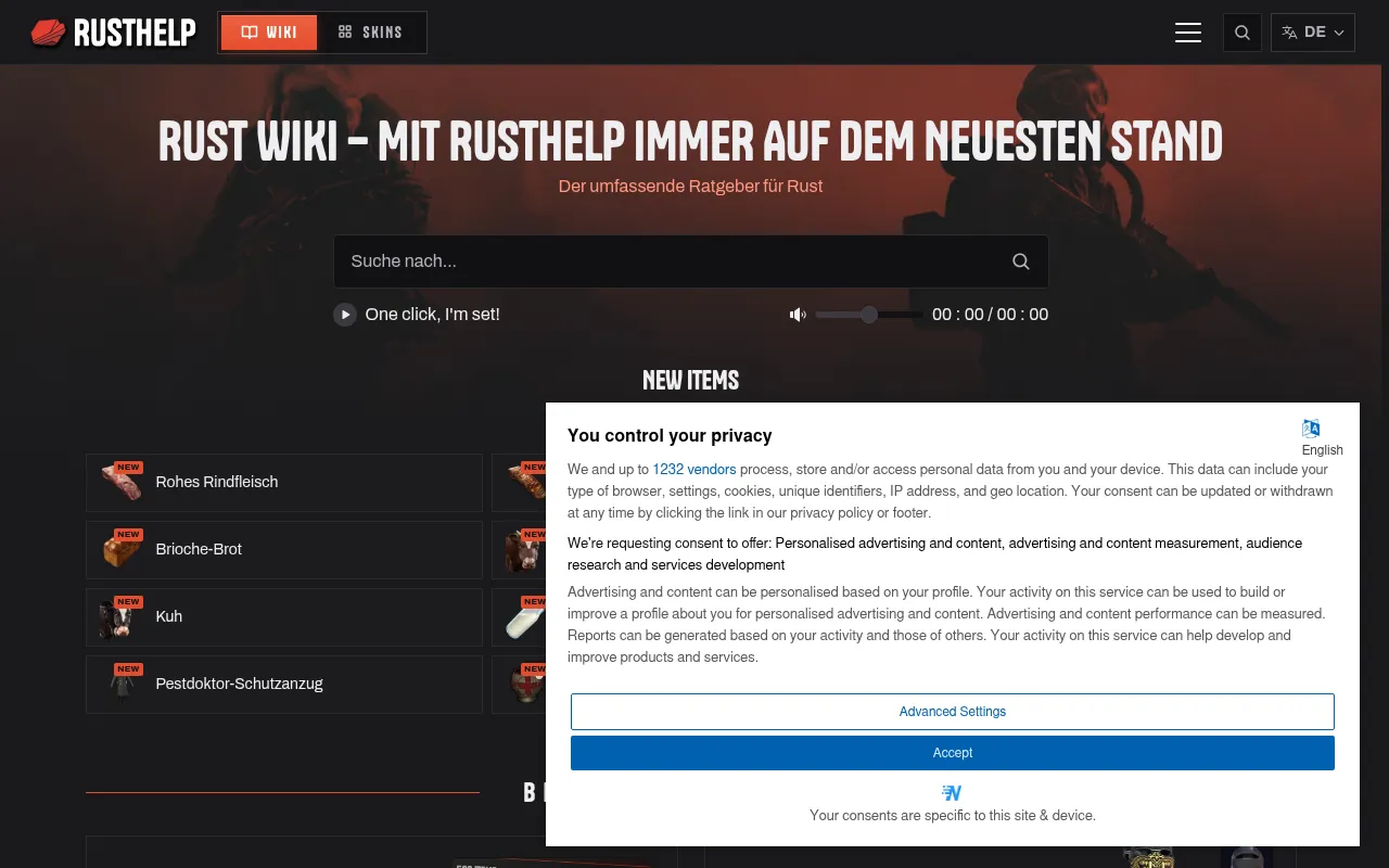 Screenshot of rusthelp.com