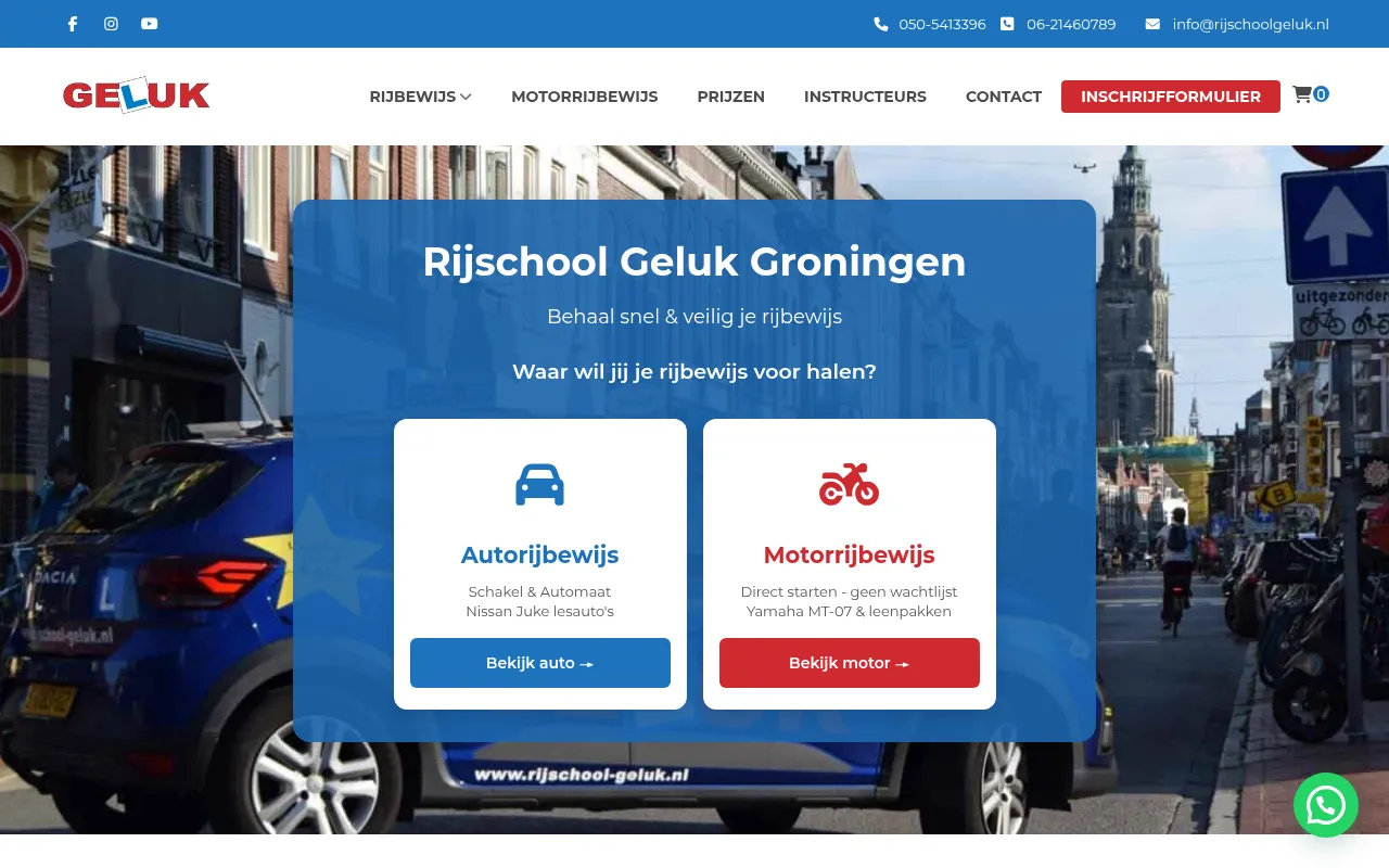 Screenshot of rijschoolgeluk.nl