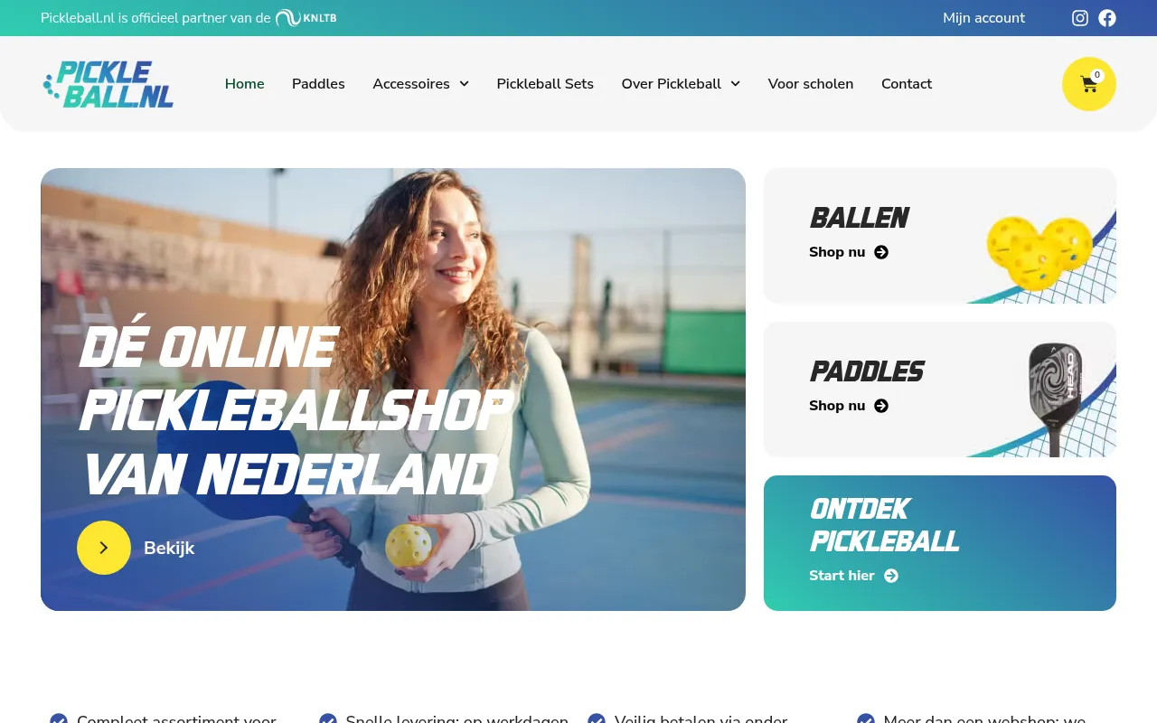 Screenshot of pickleball.nl