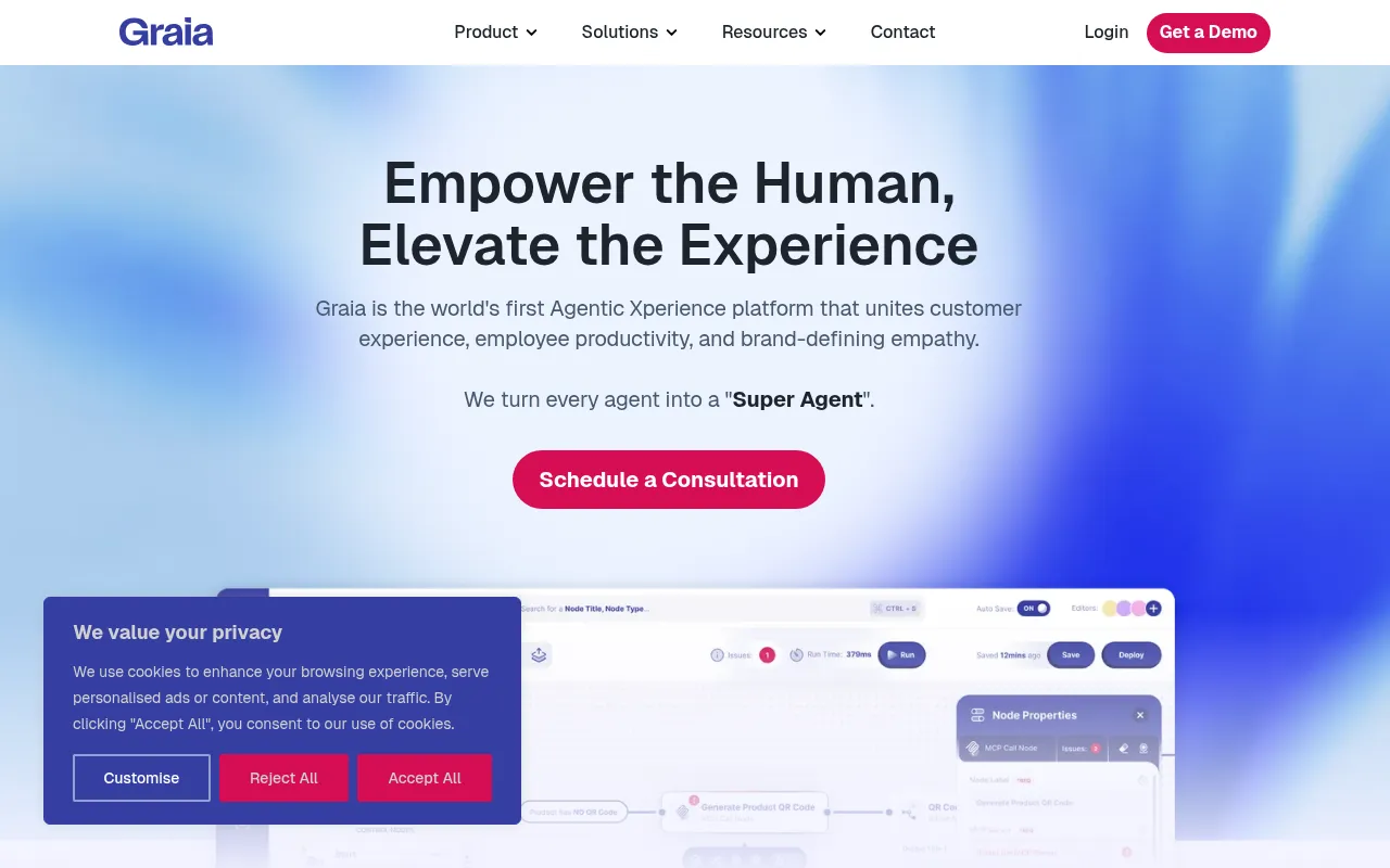 Screenshot of graia.ai