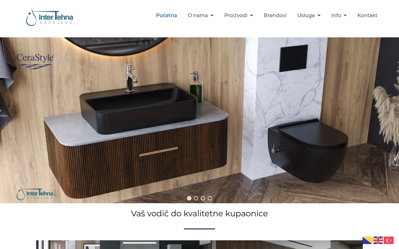 Screenshot of intertehna.ba