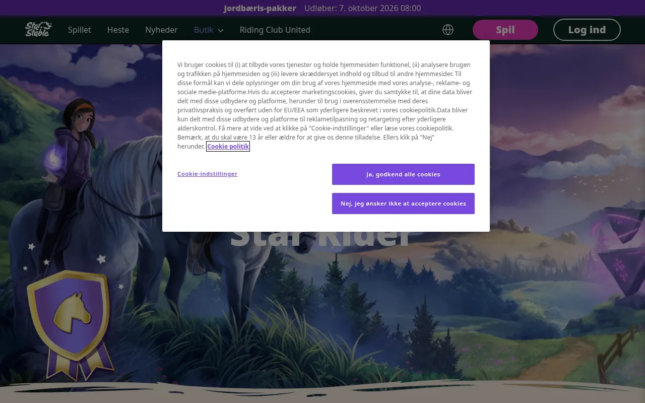 Screenshot of starstable.com