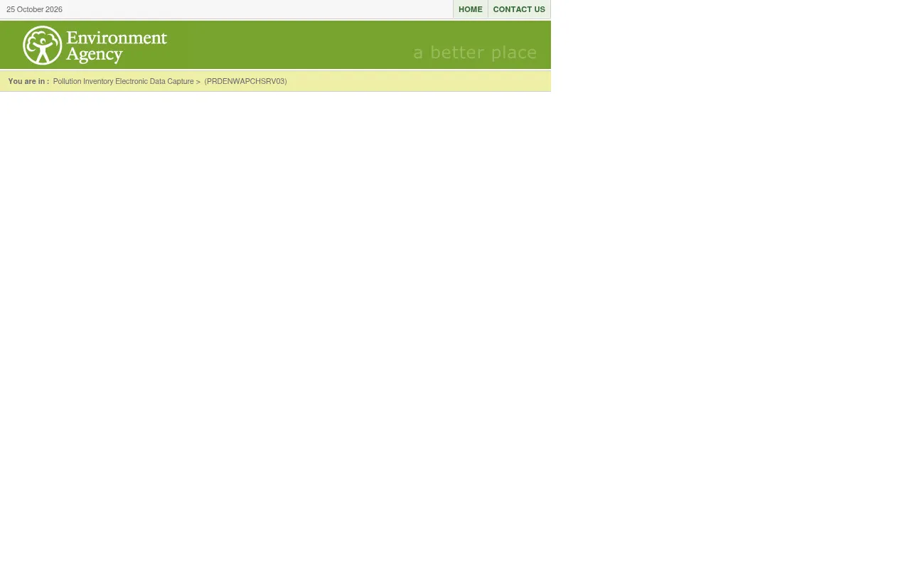 Screenshot of piedc.environment-agency.gov.uk