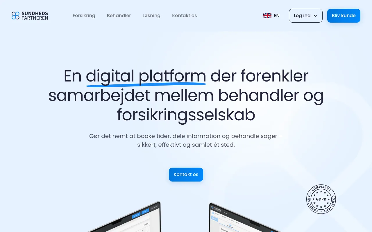 Screenshot of sundhedspartneren.dk