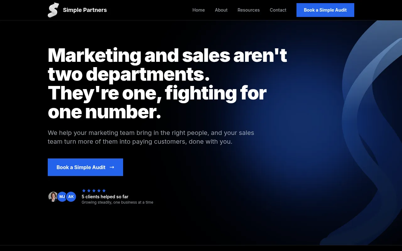 Screenshot of thesimplepartners.com