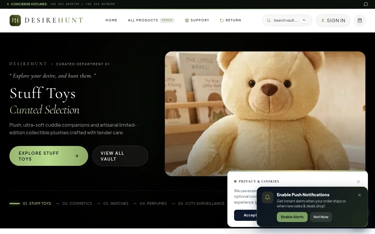 Screenshot of desirehunt.com
