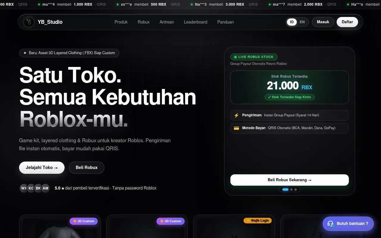 Screenshot of ybstudio.shop