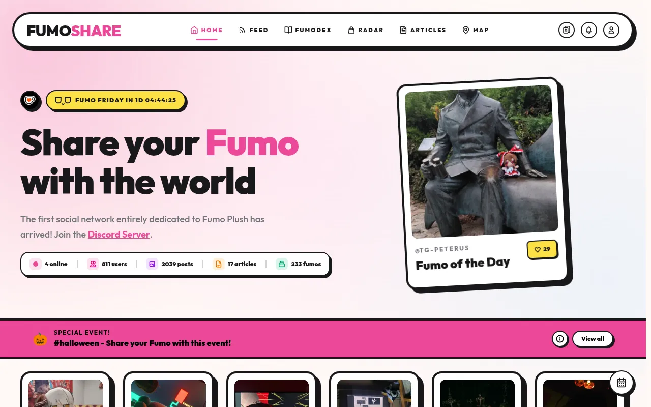 Screenshot of fumoshare.com