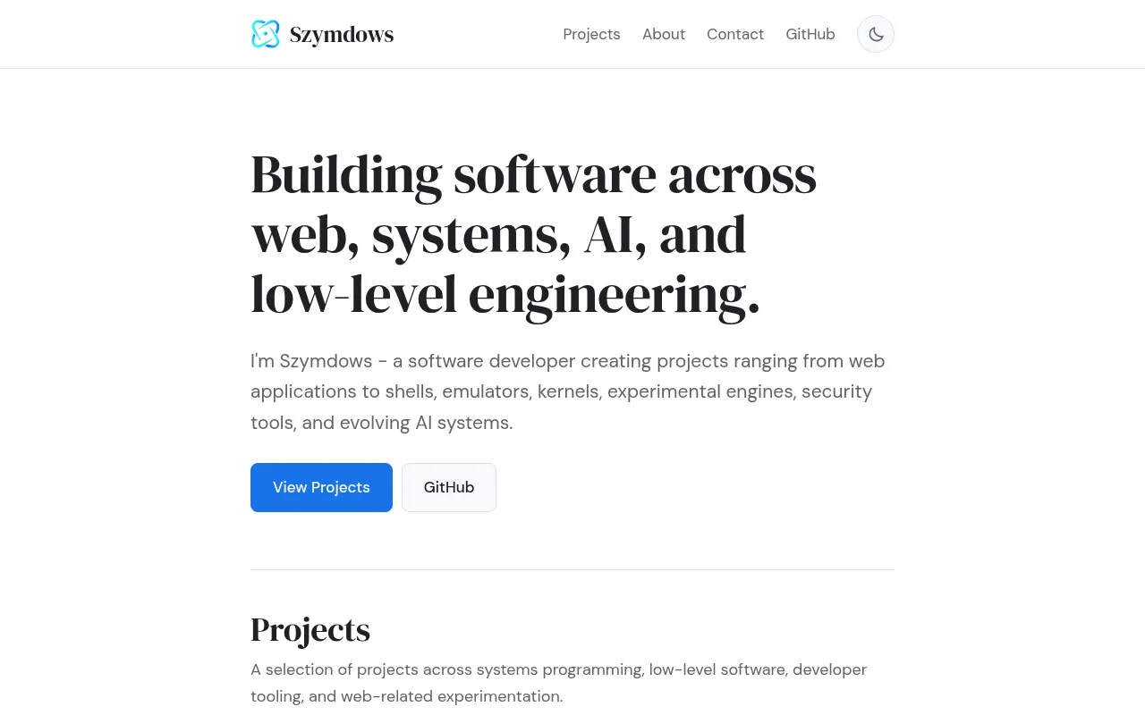 Screenshot of szymdows.com