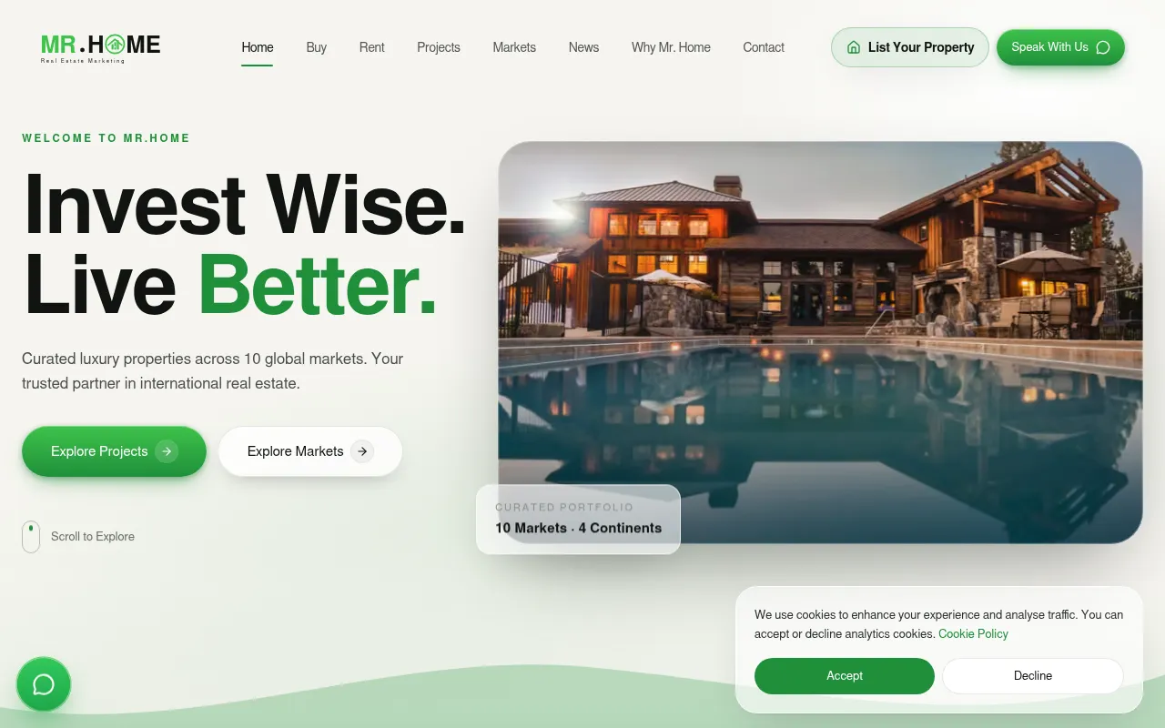 Screenshot of mrhomerealestate.com