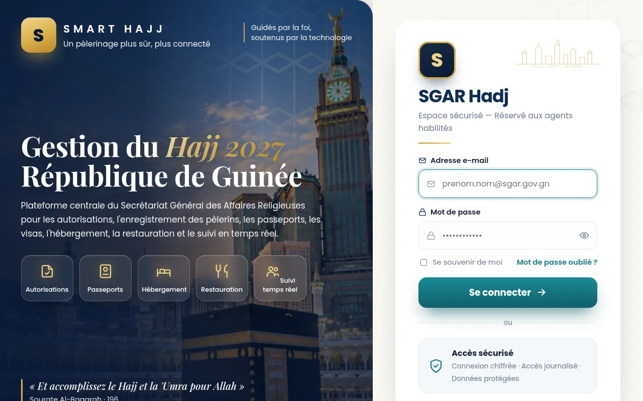 Screenshot of hajjguinee.com