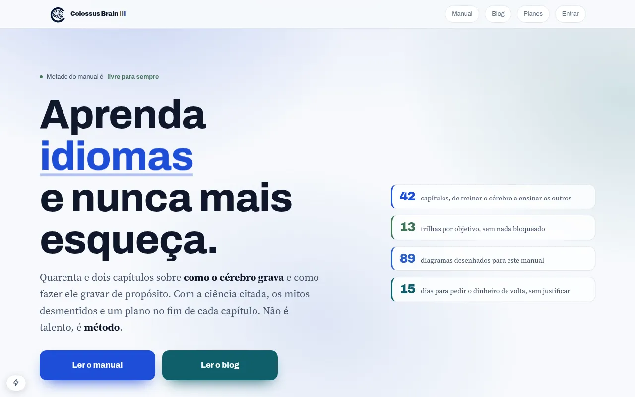 Screenshot of colossusbrain.com.br