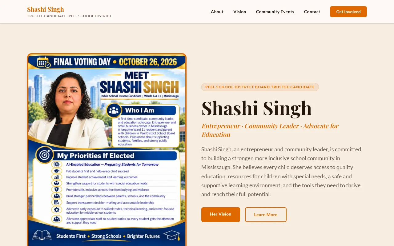 Screenshot of shashisingh.ca