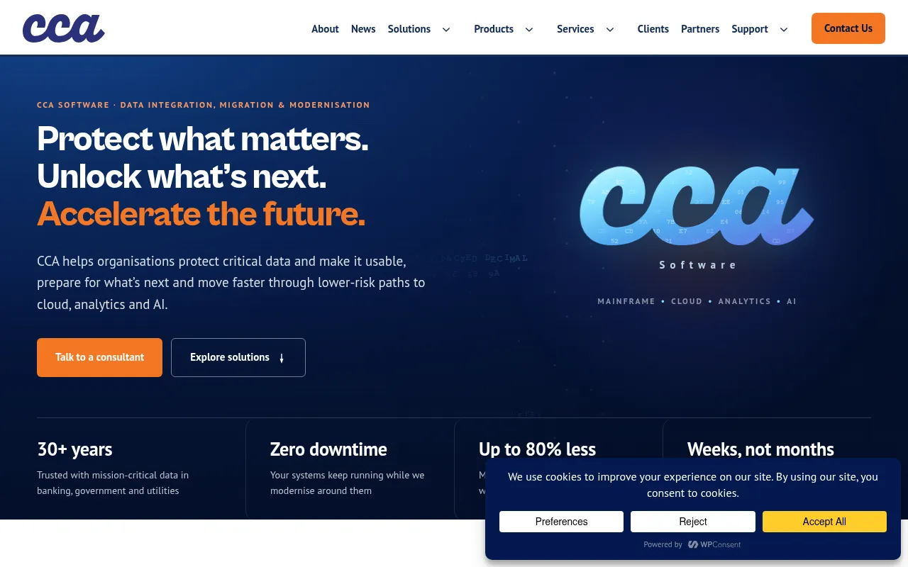 Screenshot of ccasoftware.com