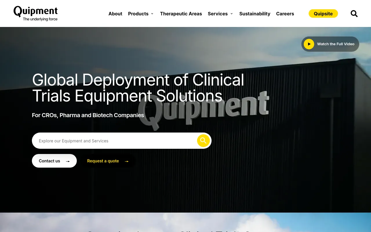Screenshot of quipment.com