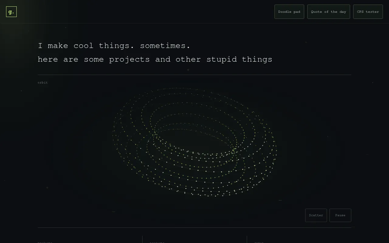 Screenshot of gideoncox.com