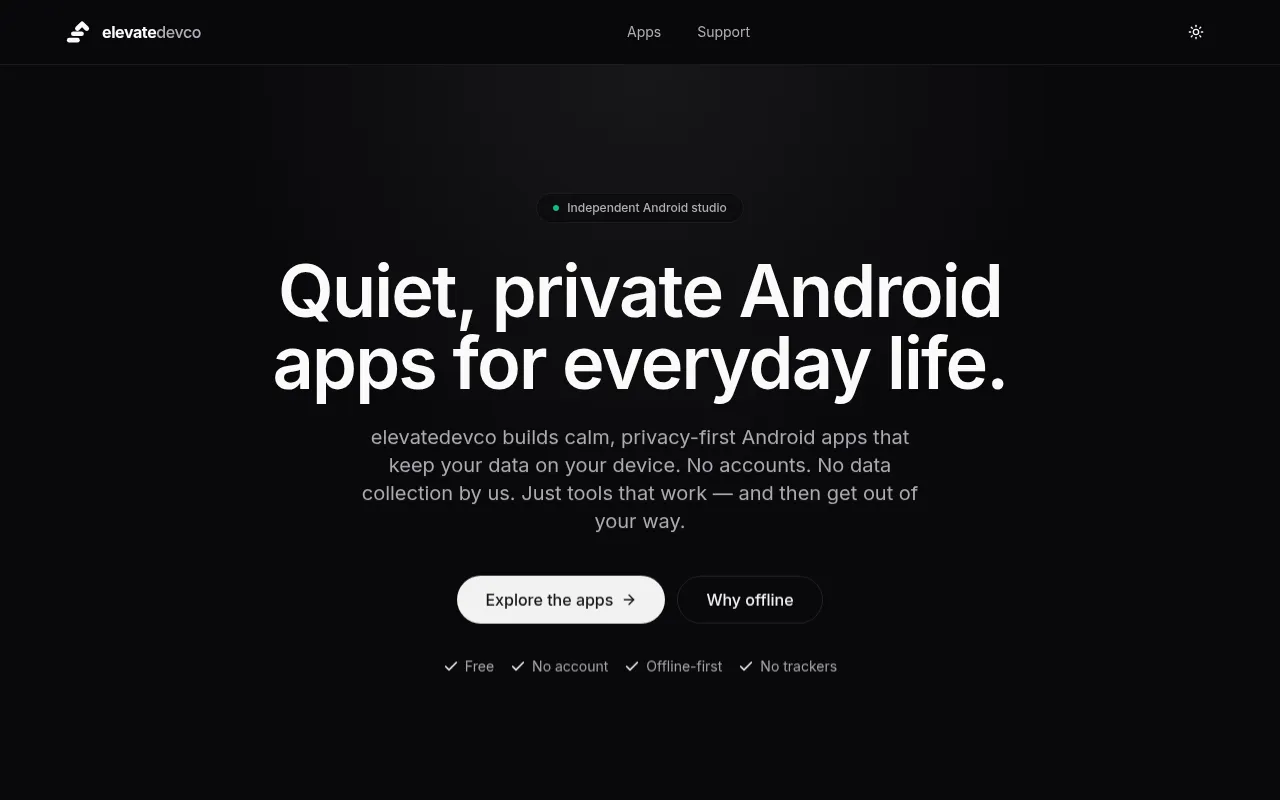 Screenshot of elevatedev.co.in