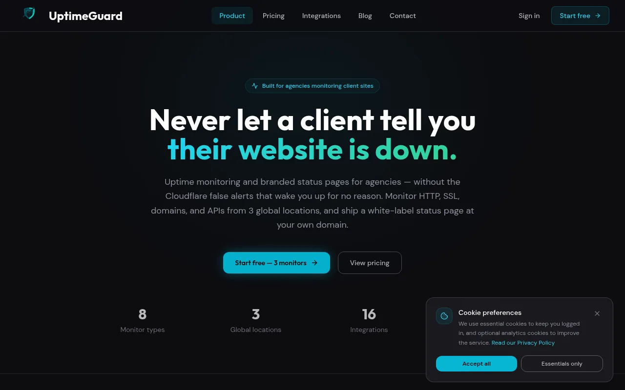 Screenshot of uptimeguard.report