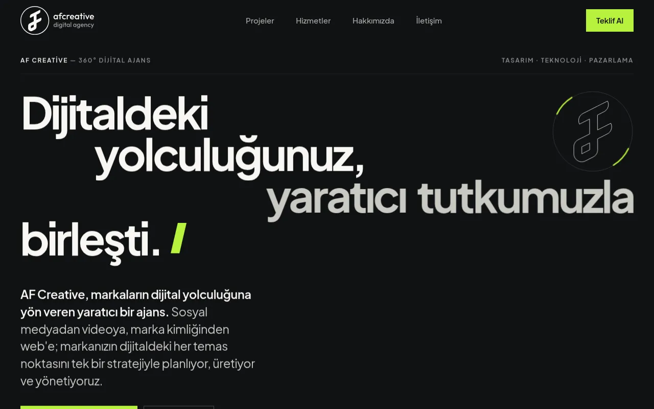 afcreative.com.tr screenshot