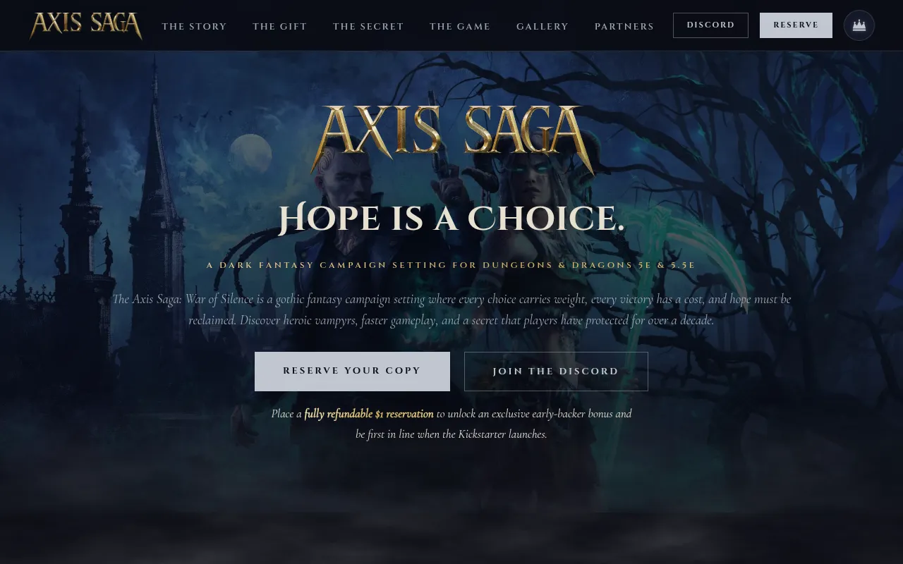 axissaga.com screenshot