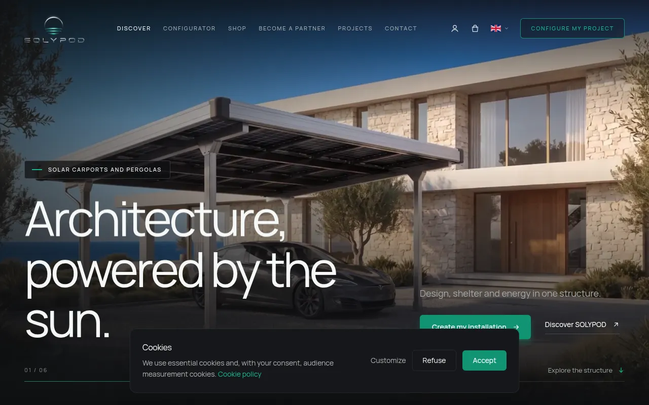 Screenshot of solypod.com