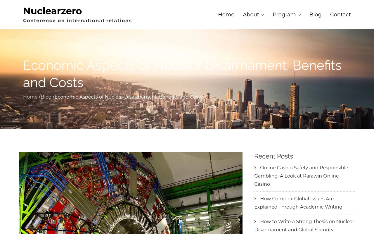 Screenshot of nuclearzero.org