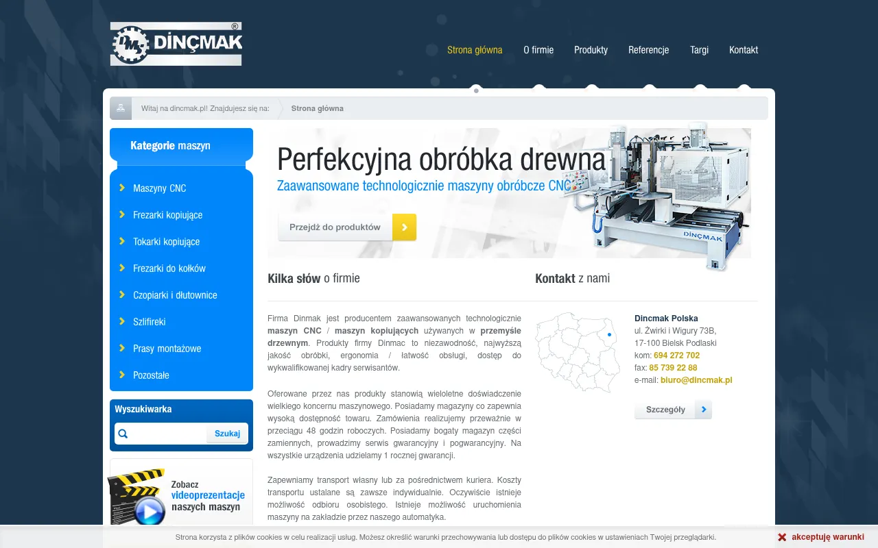 Screenshot of dincmak.pl