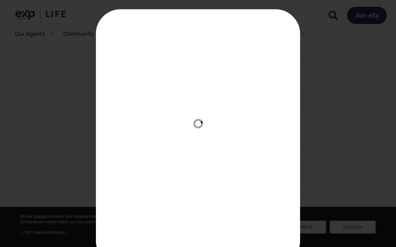 Screenshot of life.exprealty.com