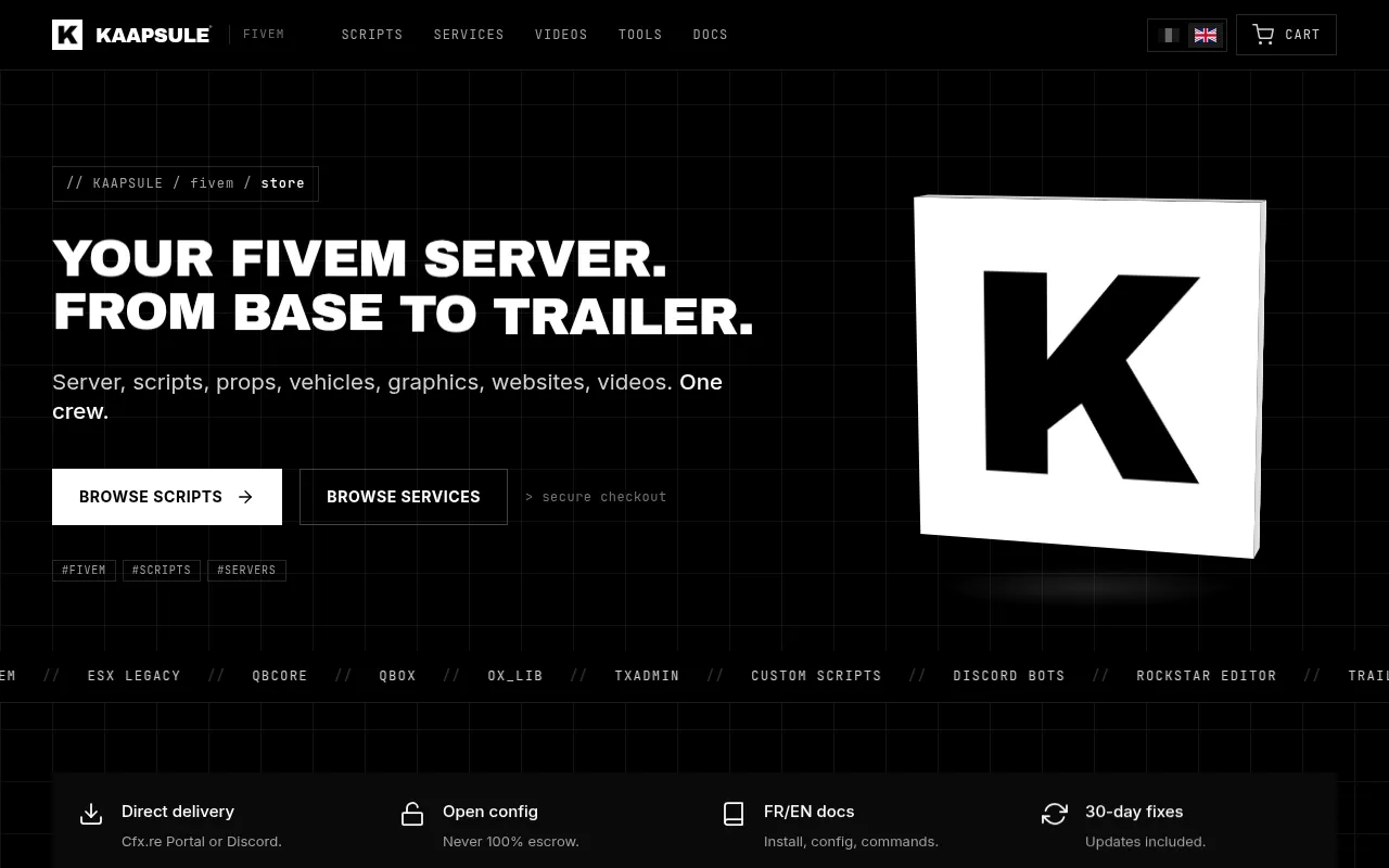Screenshot of kaapsule.com