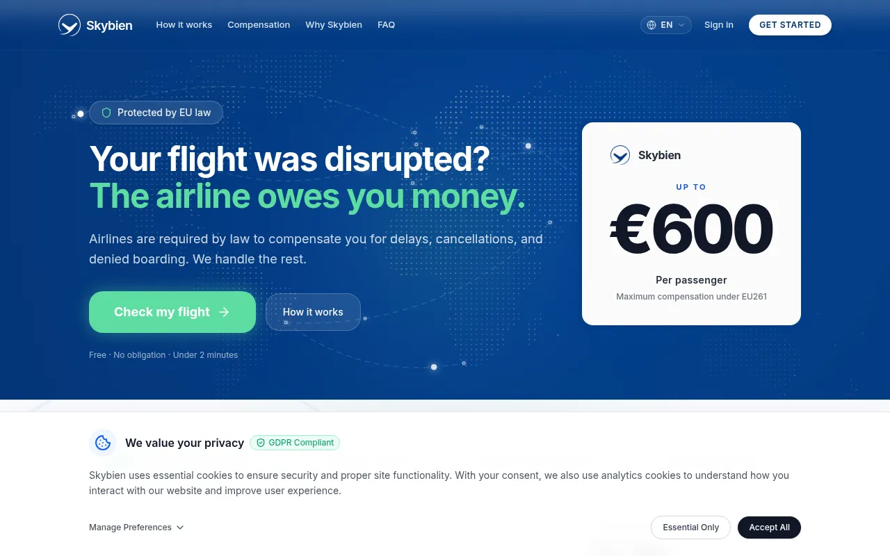 Screenshot of skybien.com