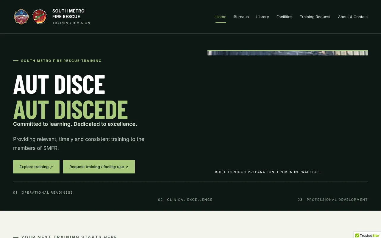 Screenshot of southmetrotraining.org
