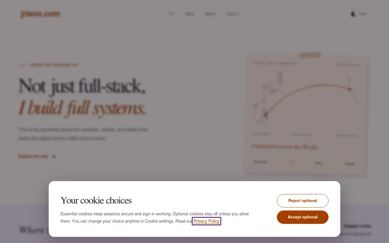 Screenshot of jrlenz.com
