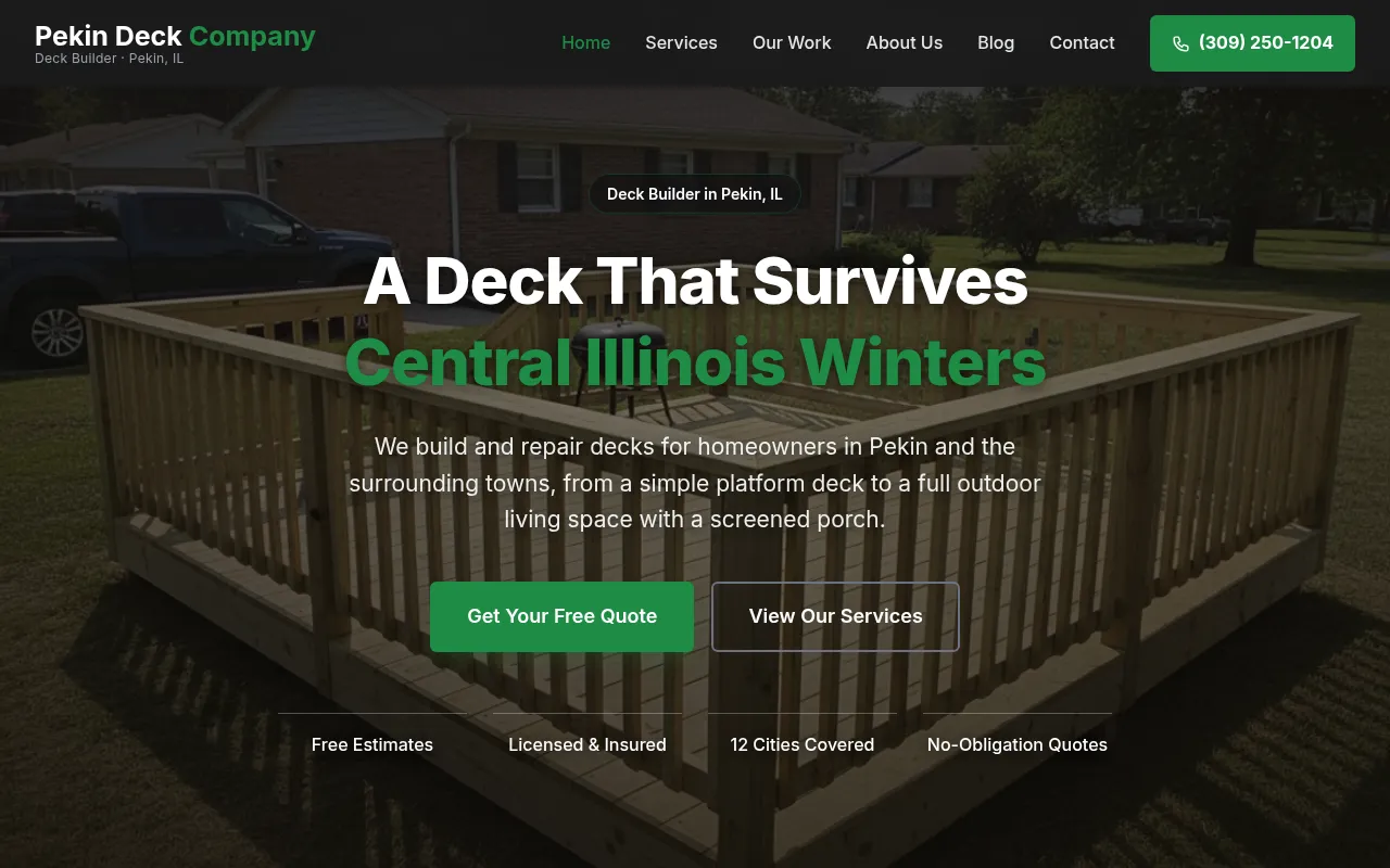 Screenshot of pekindeck.com