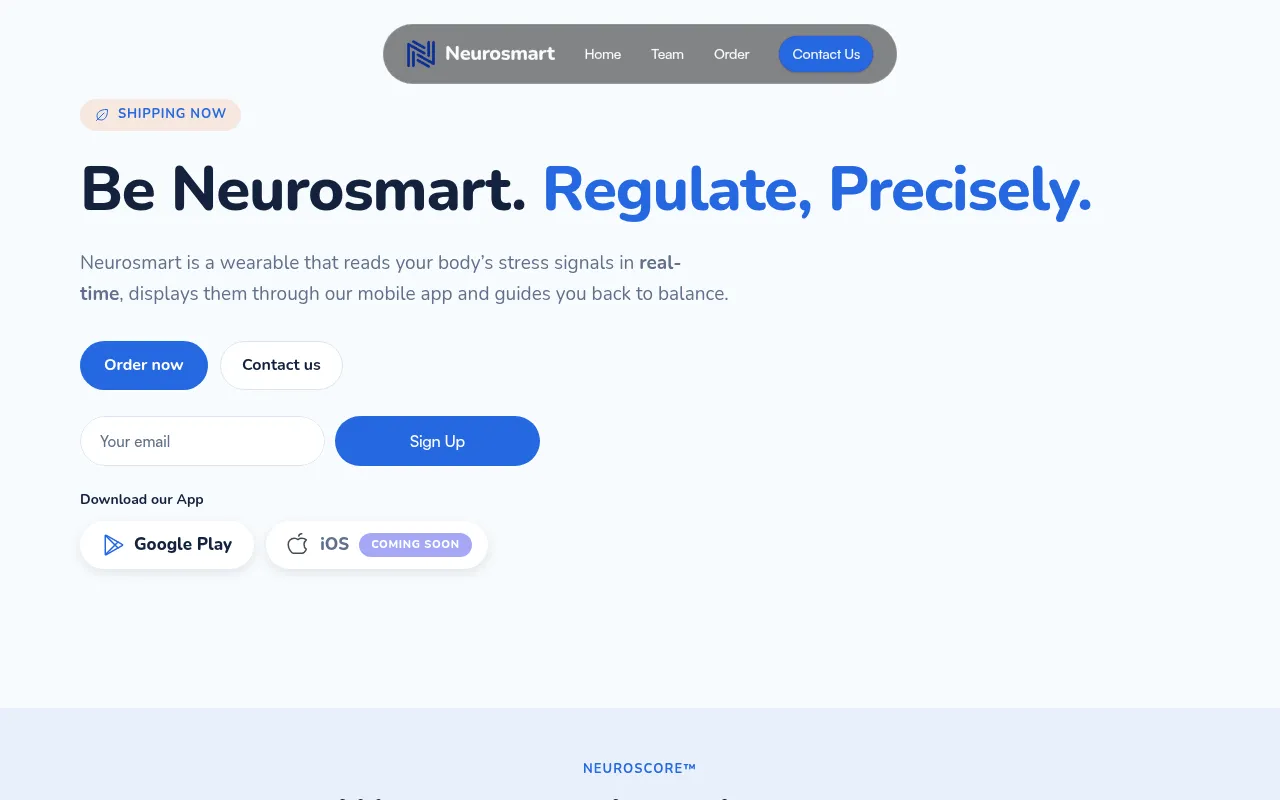Screenshot of neurosmartinc.com