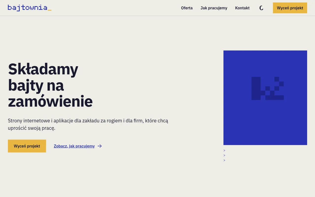 Screenshot of bajtownia.pl