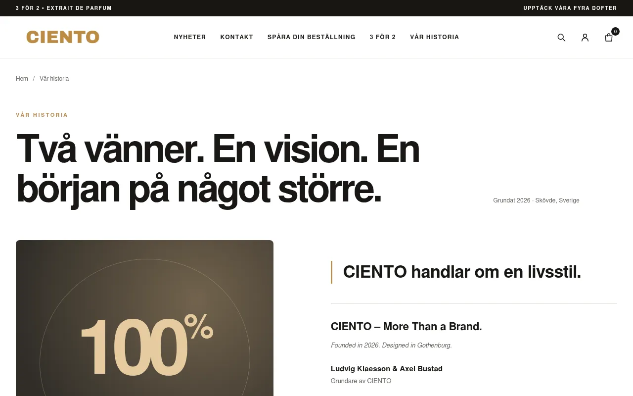 Screenshot of ciento.se