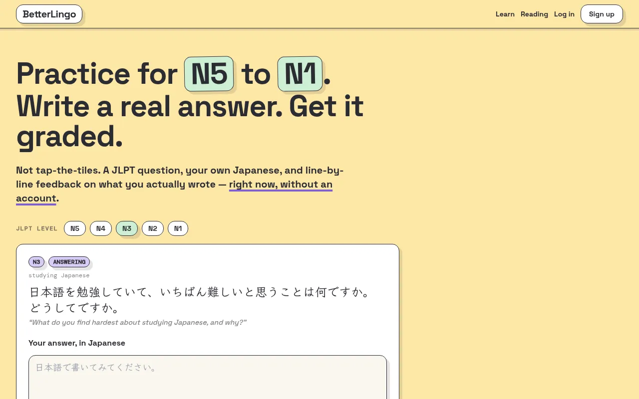 Screenshot of betterlingo.io