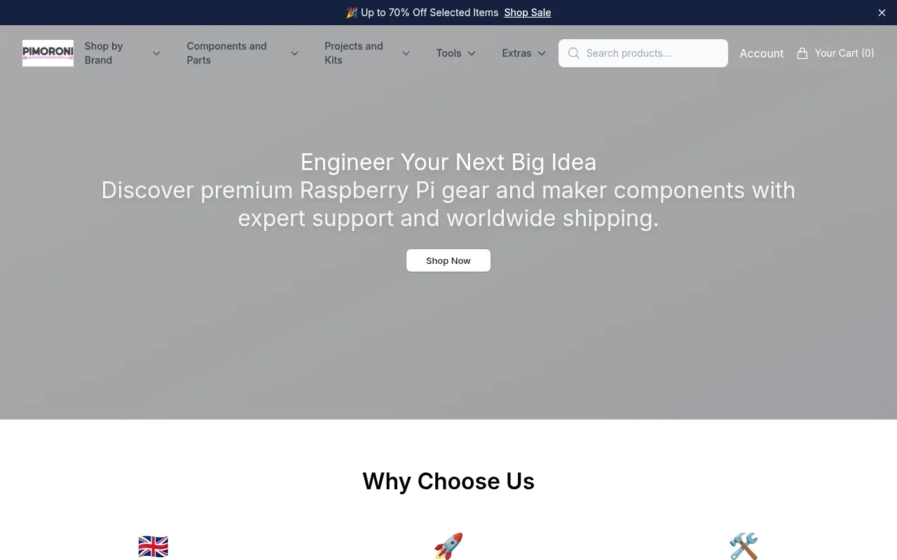 Screenshot of pimoronistore.shop