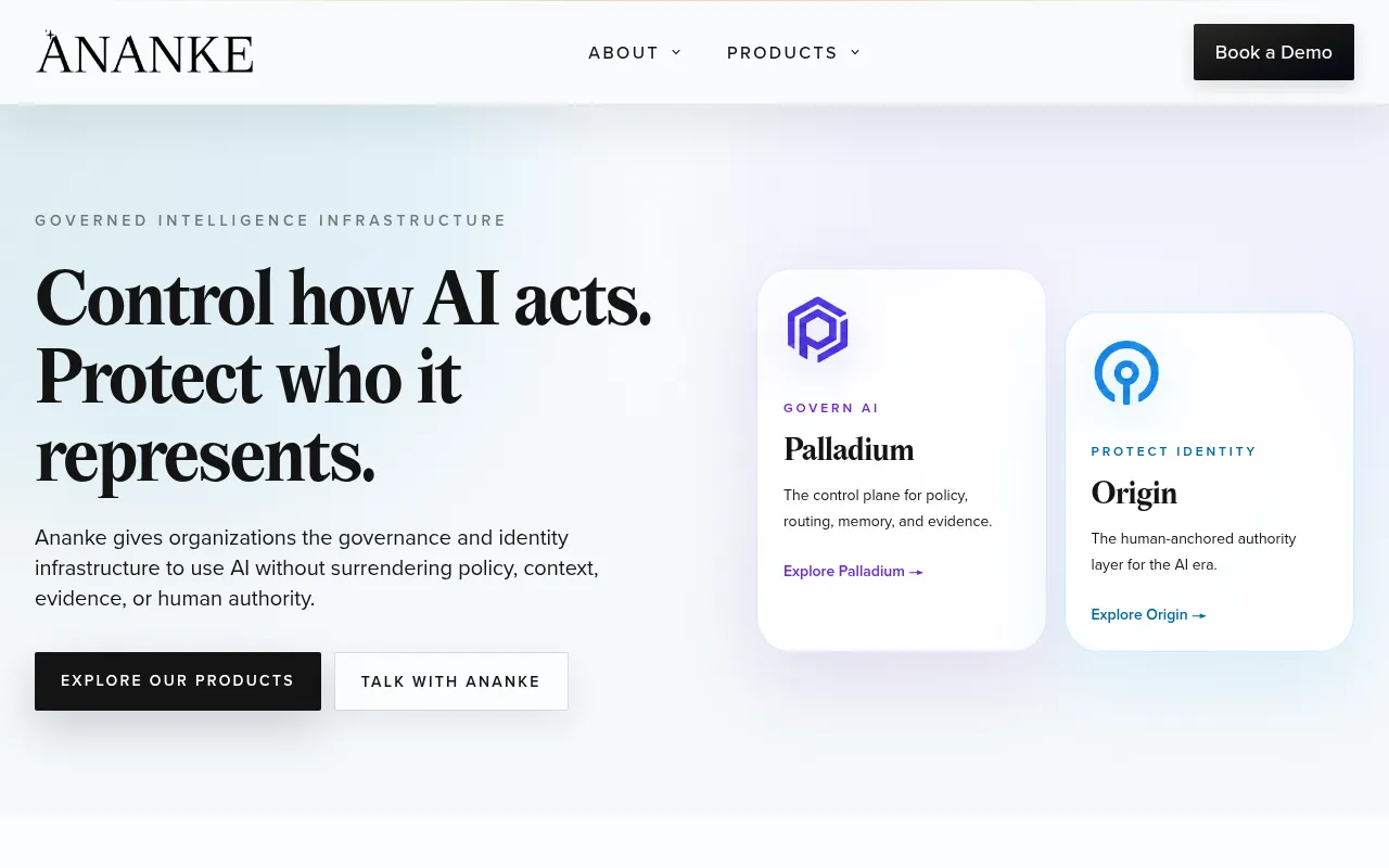 Screenshot of anankeinc.com