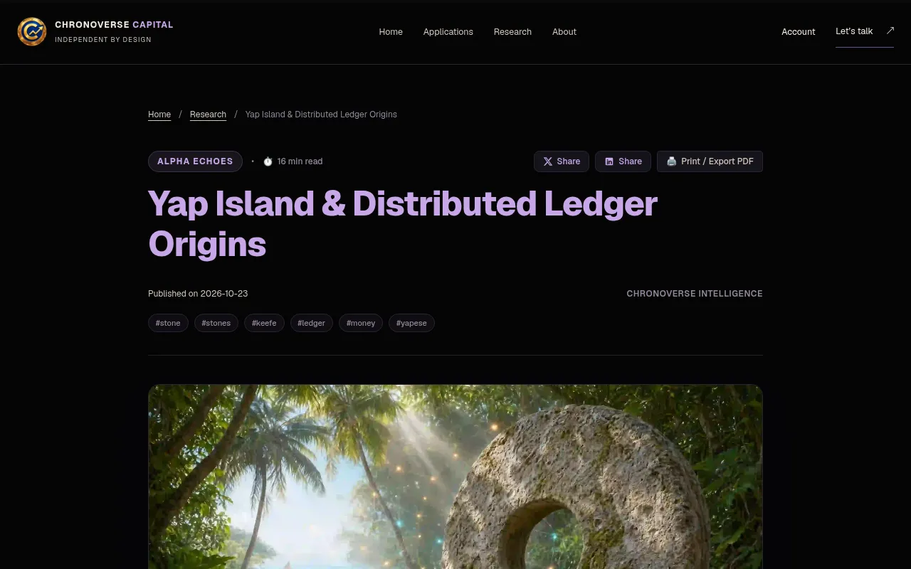 Screenshot of chronoversecapital.com