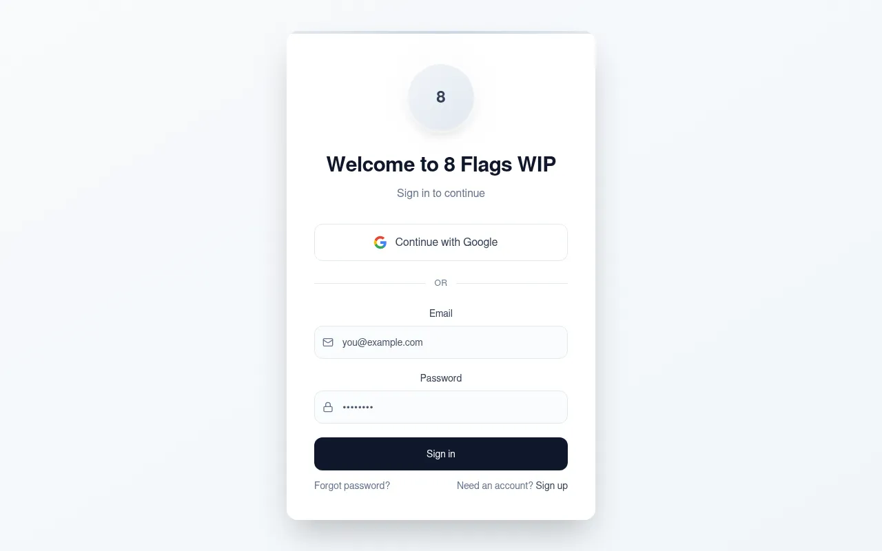 Screenshot of eight-flags-flow.base44.app