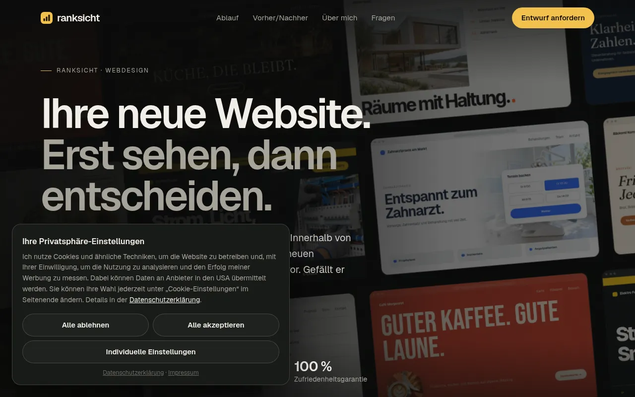 Screenshot of ranksicht.de
