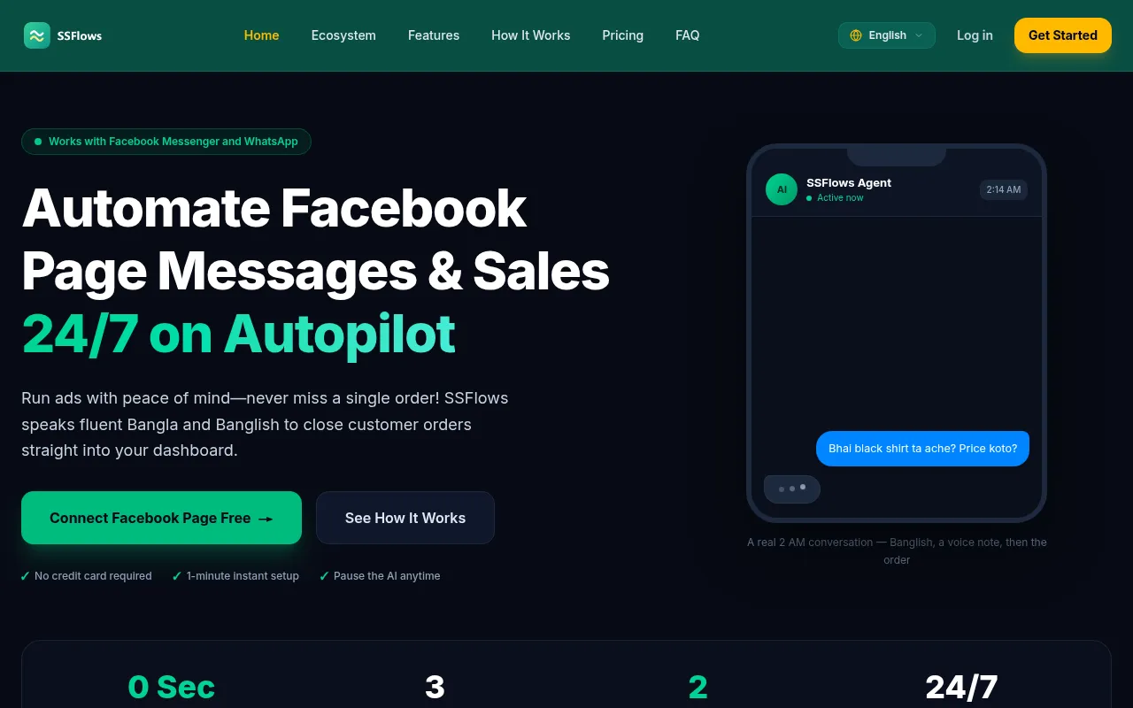 Screenshot of ssflows.com