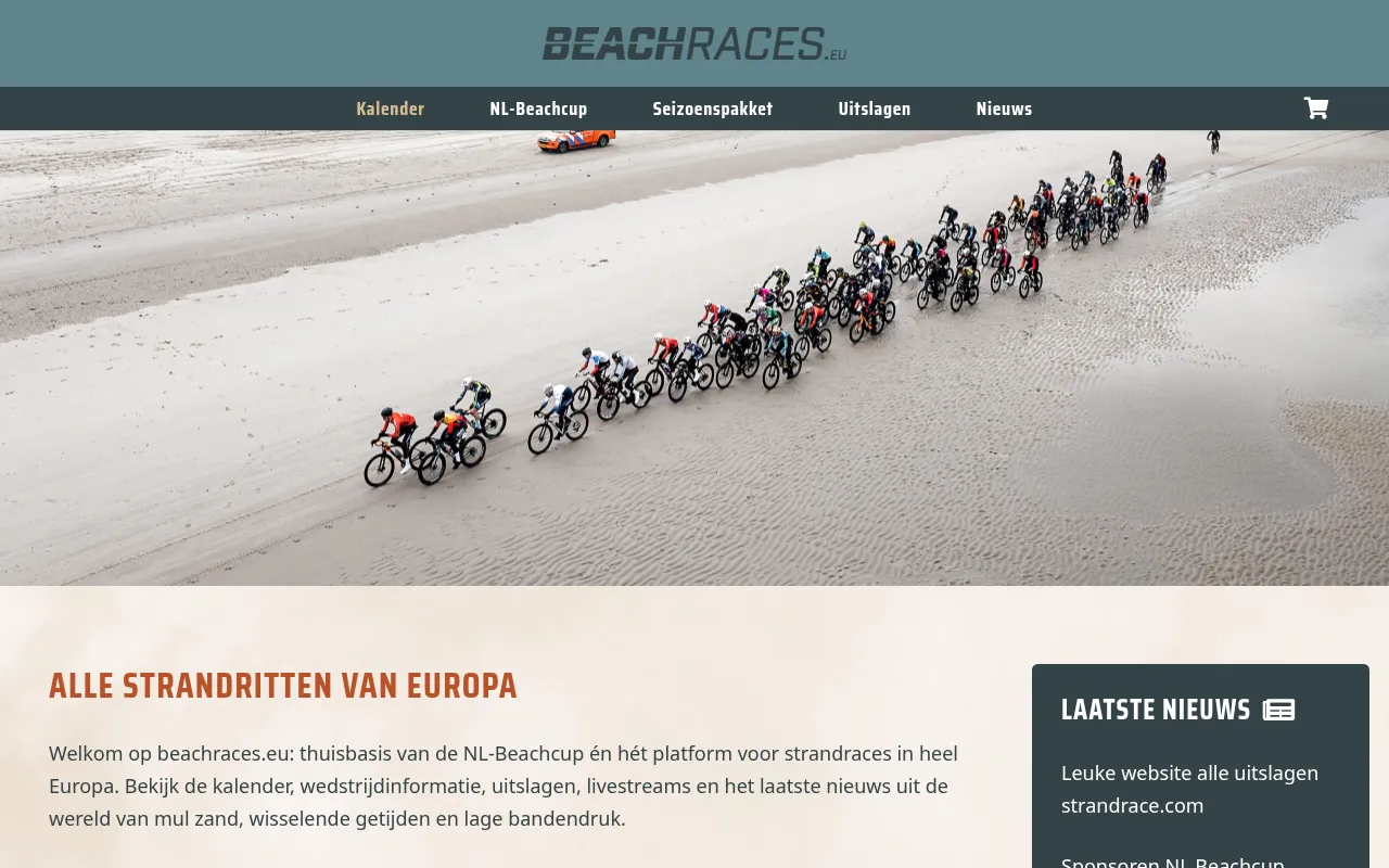Screenshot of beachraces.eu