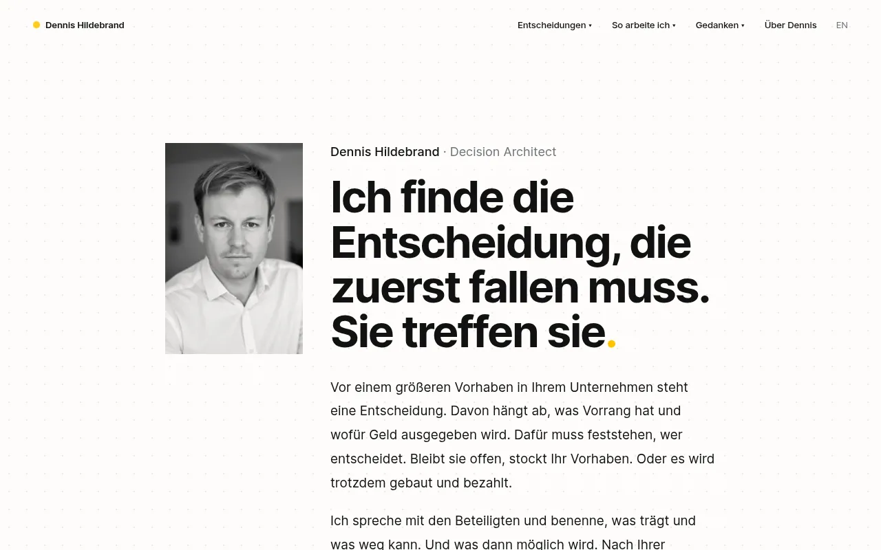 Screenshot of dennishildebrand.de