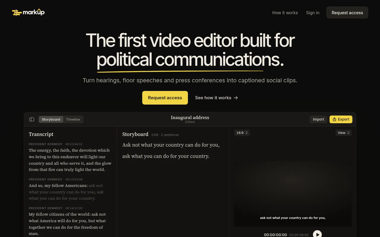 Screenshot of markupcut.com