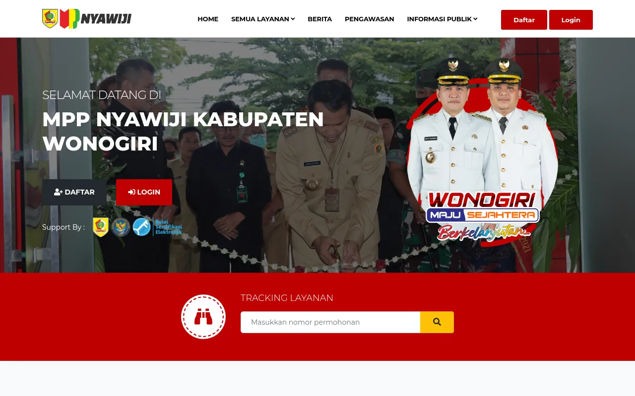 Screenshot of mpp.wonogirikab.go.id